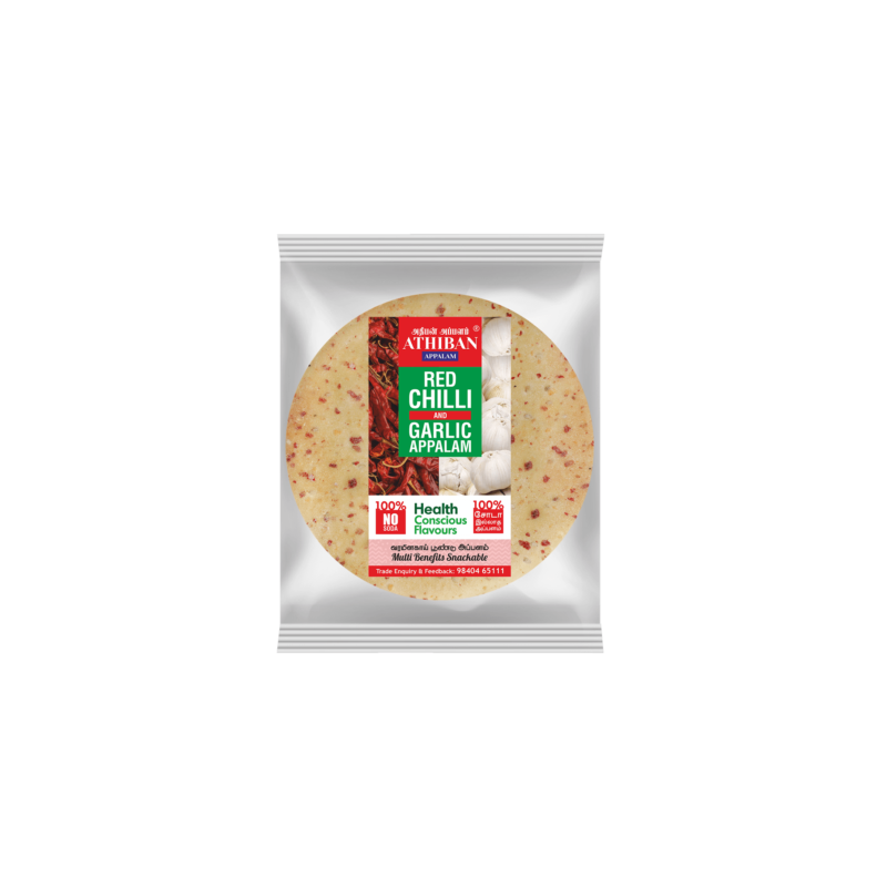 RED CHILLI GARLIC APPALAM 90gm