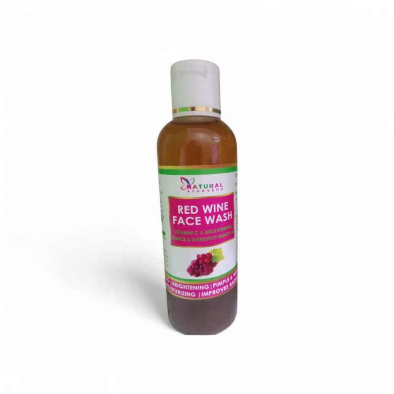 NATURAL AYURVEDA RED WINE FACE WASH 100 ML