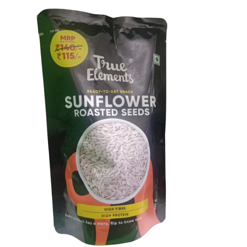 TRUE ELEMENTS  SUNFLOWER ROASTED SEEDS 125 G