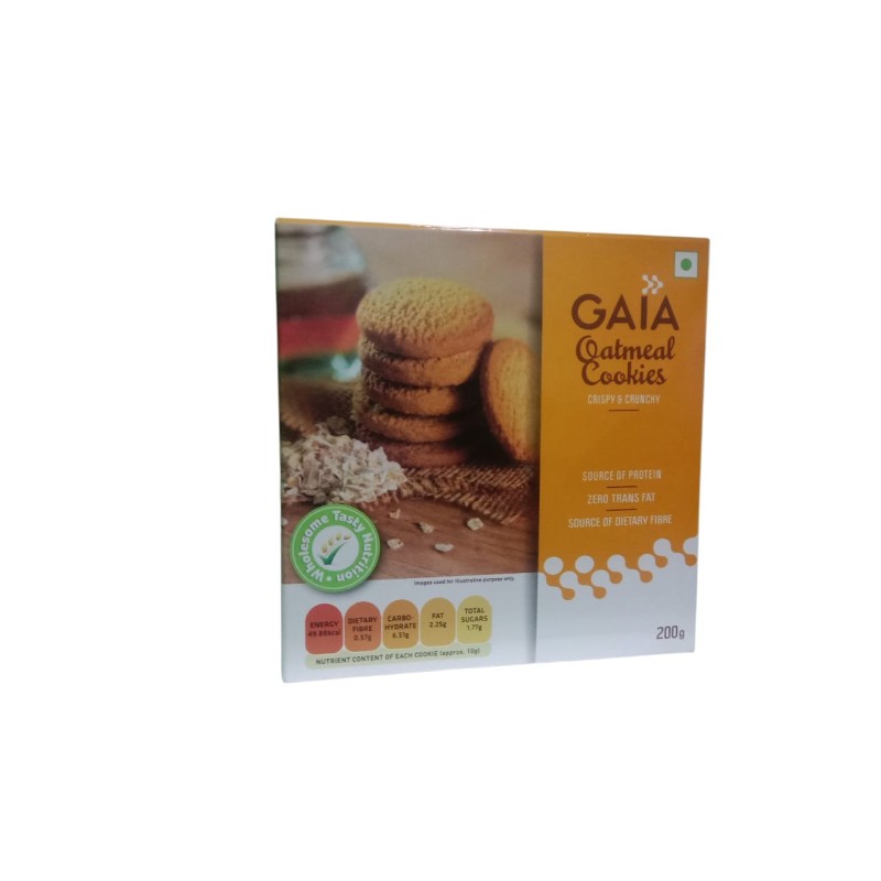 GAIA OATMEAL COOKIES 200 G